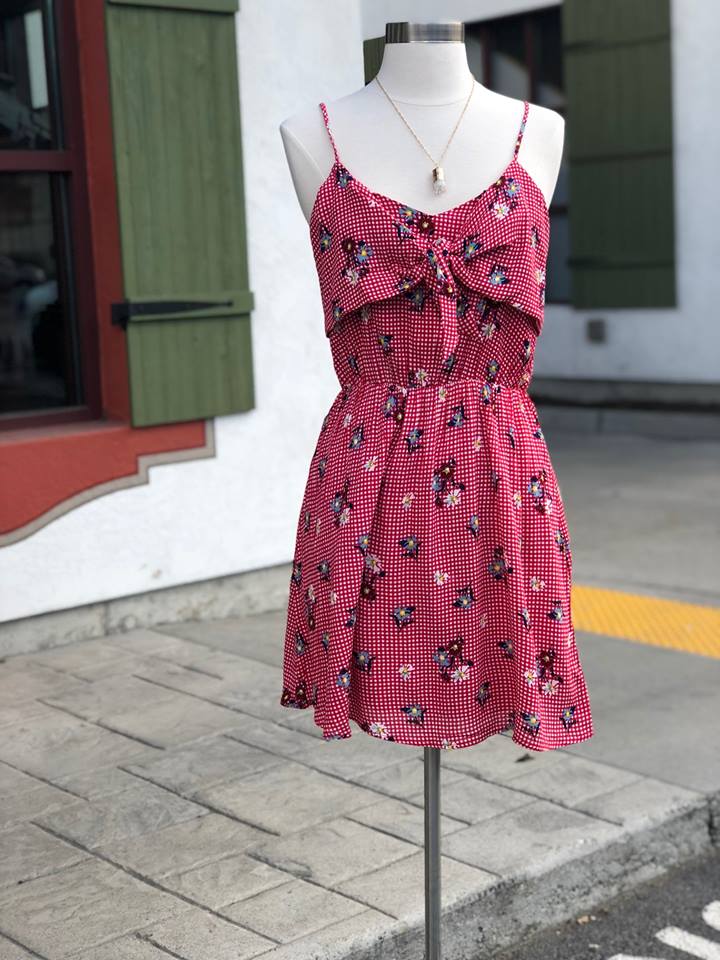 Dress - Floral Front Tie