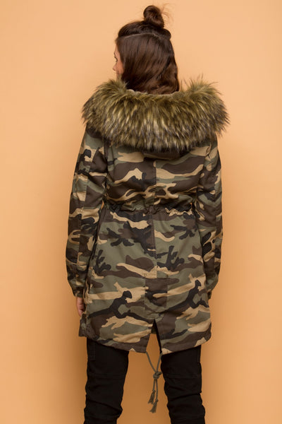 Fur camo deals coat
