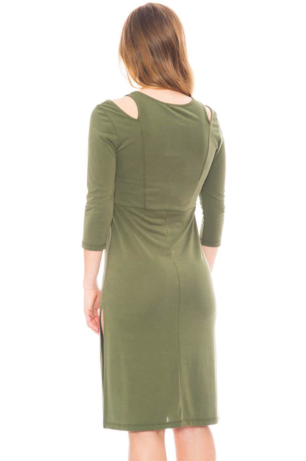 Dress - Cupro By Everly dress with shoulder cut outs
