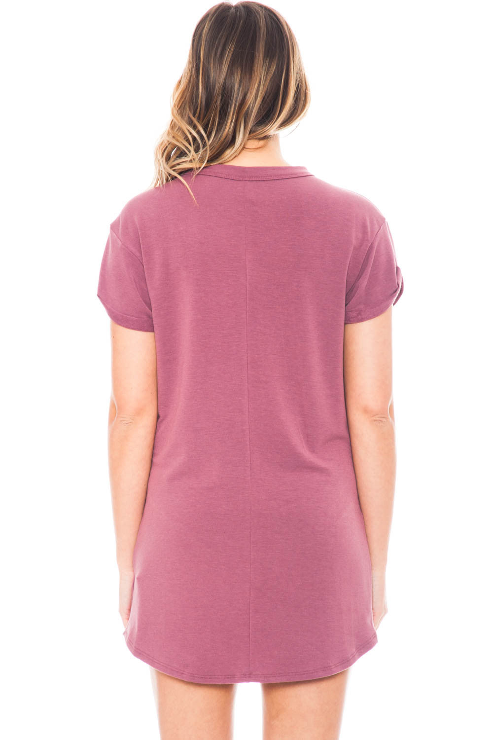 Dress - Short Sleeve Choker T-Shirt Dress