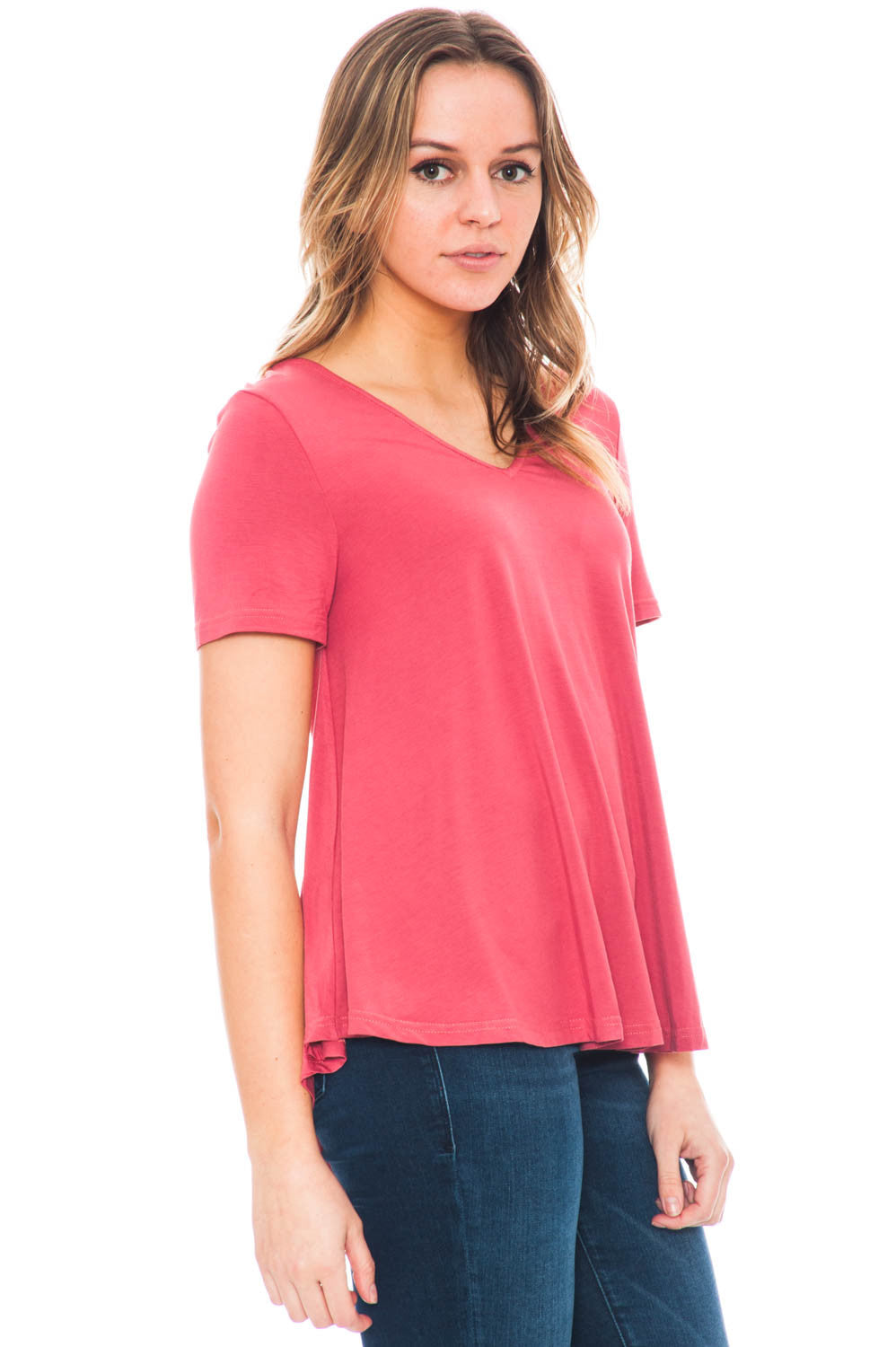 Shirt - Strappy Back V Neck Top