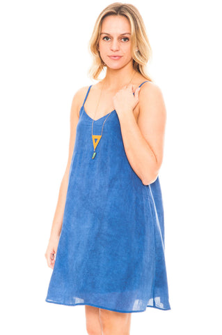 Dress - Fully Lined V-Neck Dress with Strappy Back Detail