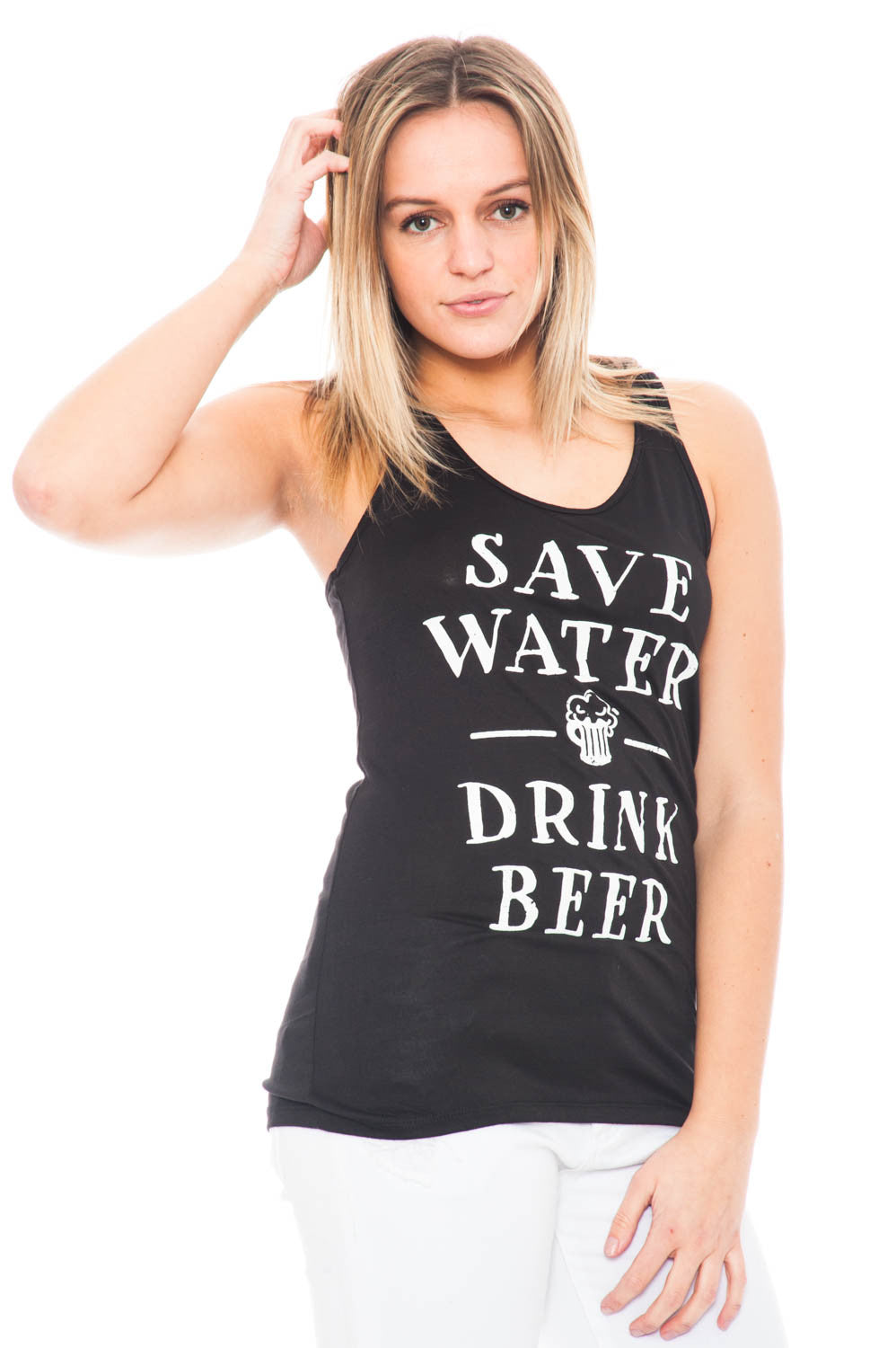 Tank - Save Water Drink Beer Racerback