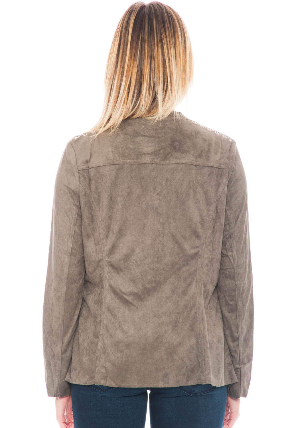 Cardi - Faux Suede Embroidered (Final Sale)