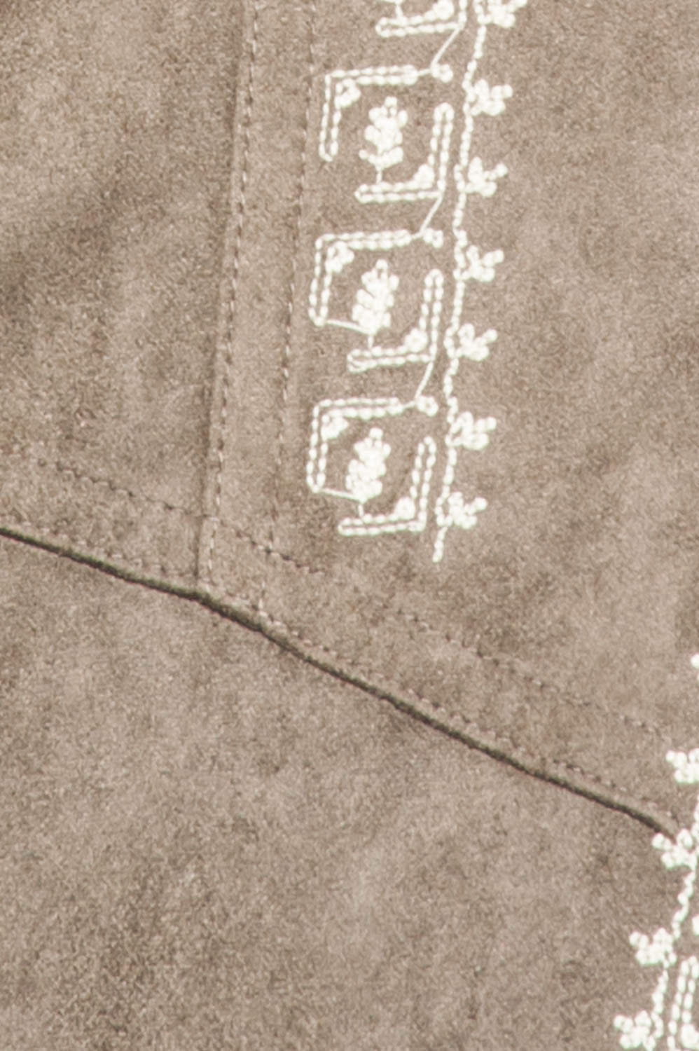 Cardi - Faux Suede Embroidered (Final Sale)
