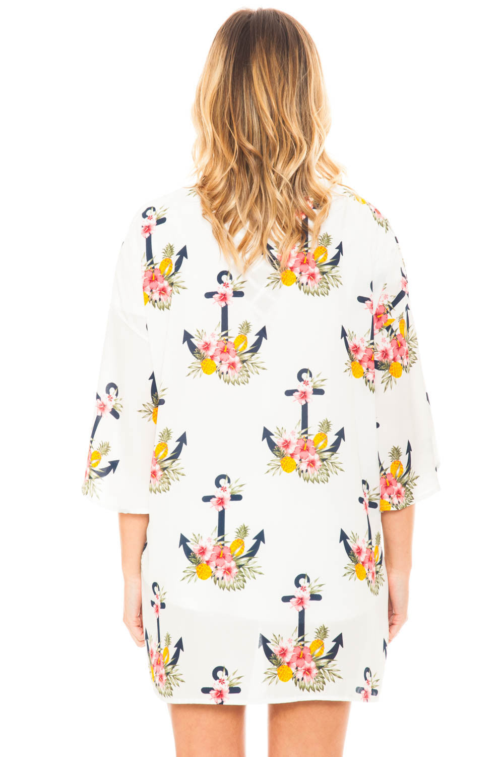 Kimono - Flowy Printed Kimono with a Flared Sleeve