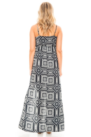 Dress - Printed Maxi With Slit