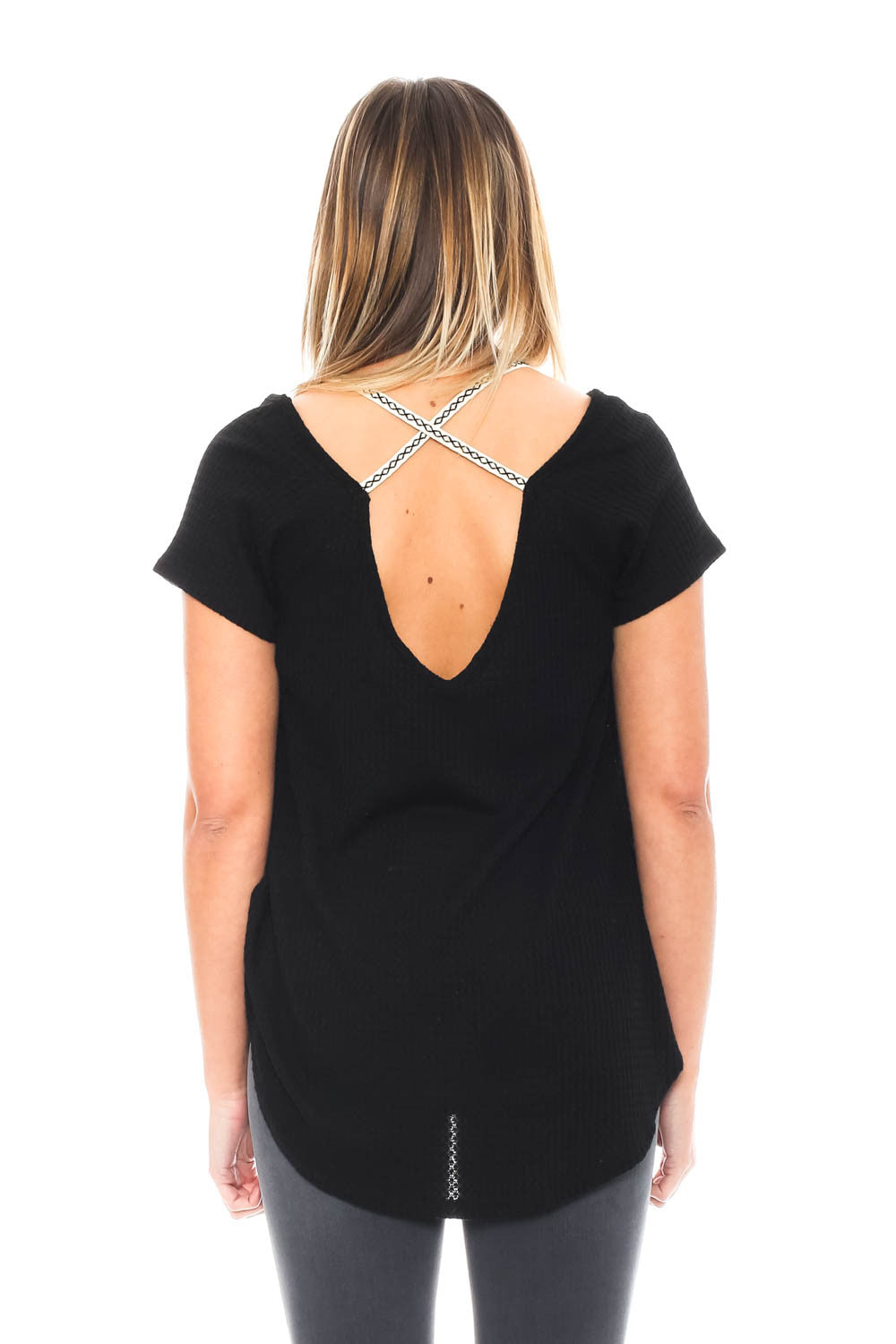 Shirt - High Low Top with Criss-Cross Back by Paper Crane