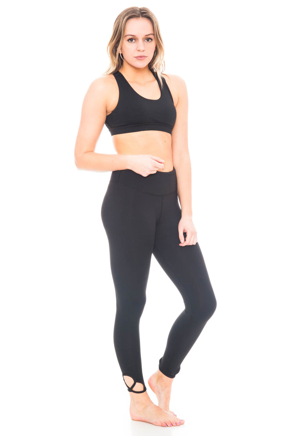 Criss cross side top leggings