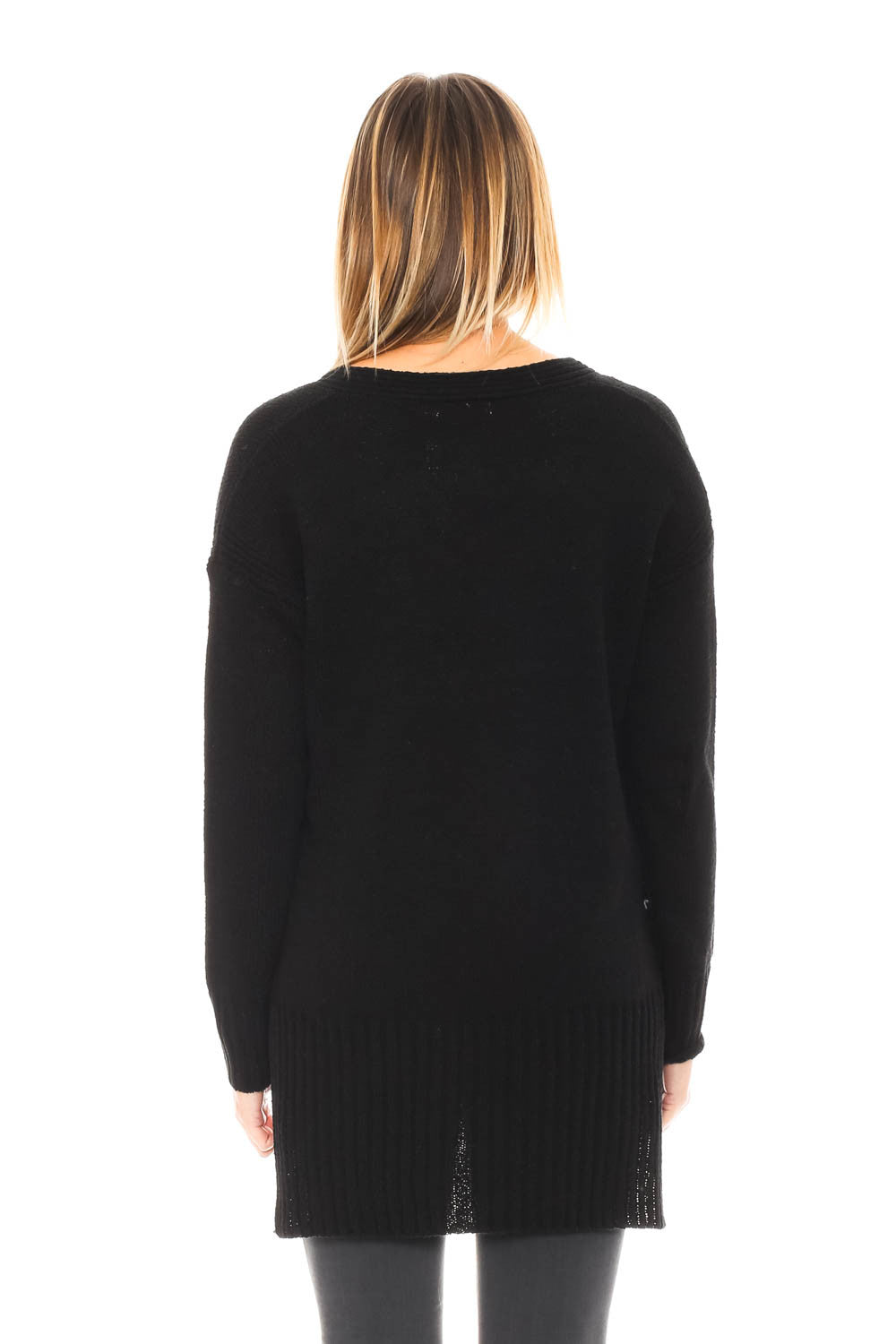 Sweater - High Low Criss-Cross Front Knit Top by Lush