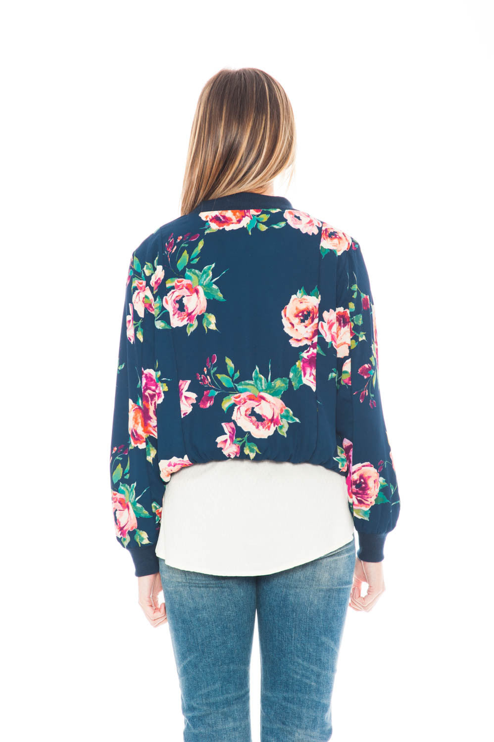 Jacket - Floral Bomber zip up by Everly