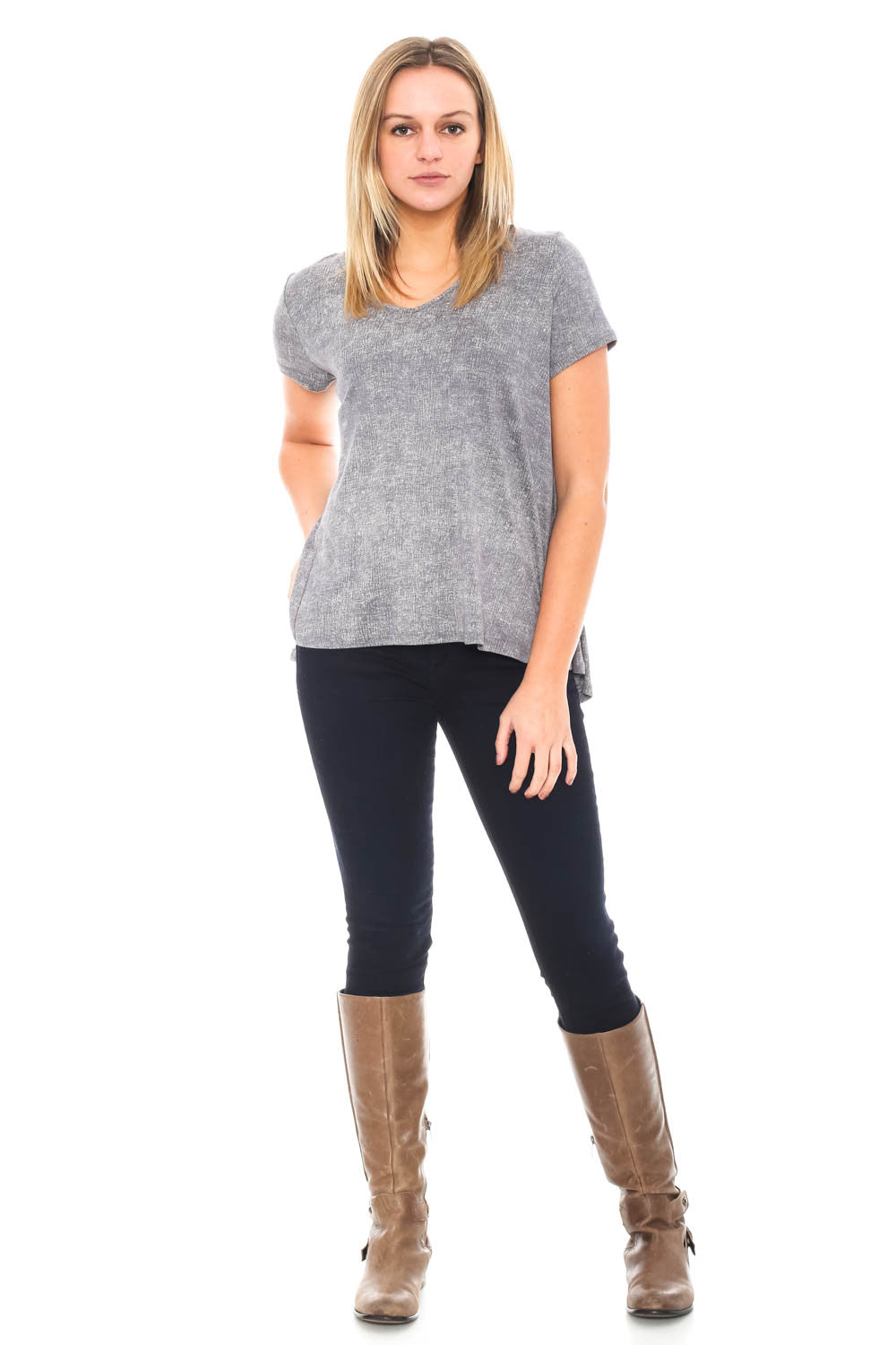 Shirt - High Low with V Back by Paper Crane