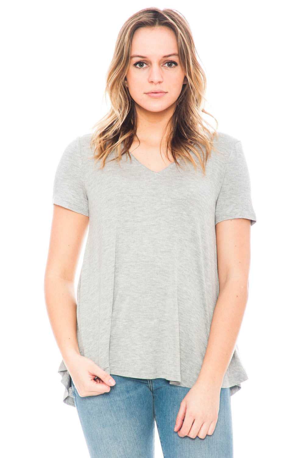Shirt - Strappy Back V Neck Top