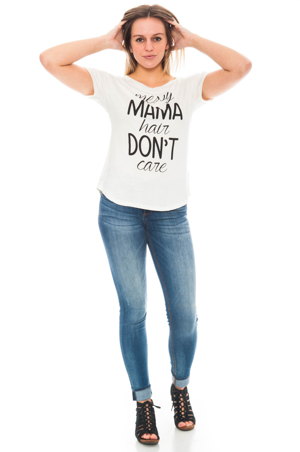 Shirt - Messy Mama Hair Don't Care Tee