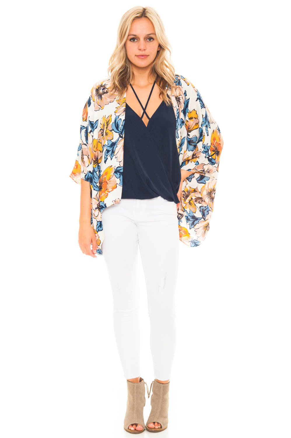 Cardi - Floral Print Kimono by Everly