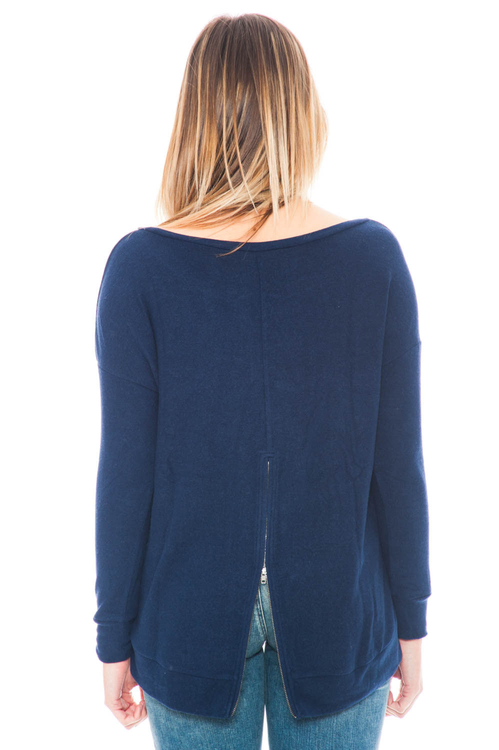 Sweater - Hartman by BB Dakota Top with Back Zipper