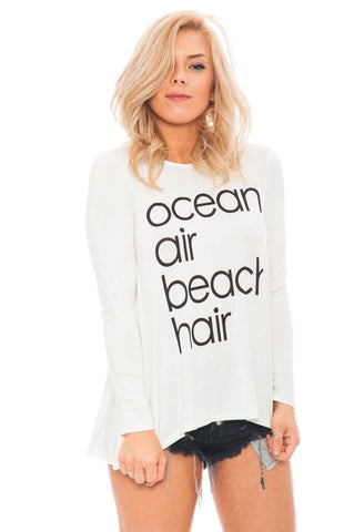 Tee - Ocean Air Beach Hair Top