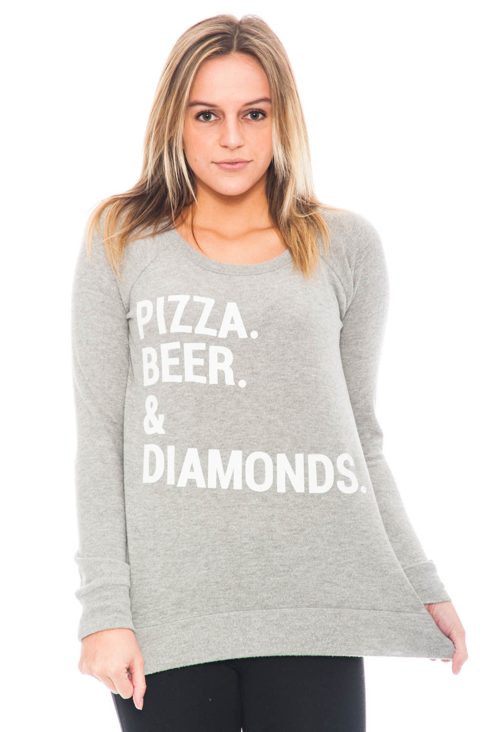 Sweater - Pizza Beer & Diamonds Crewneck with Open Back by Chaser