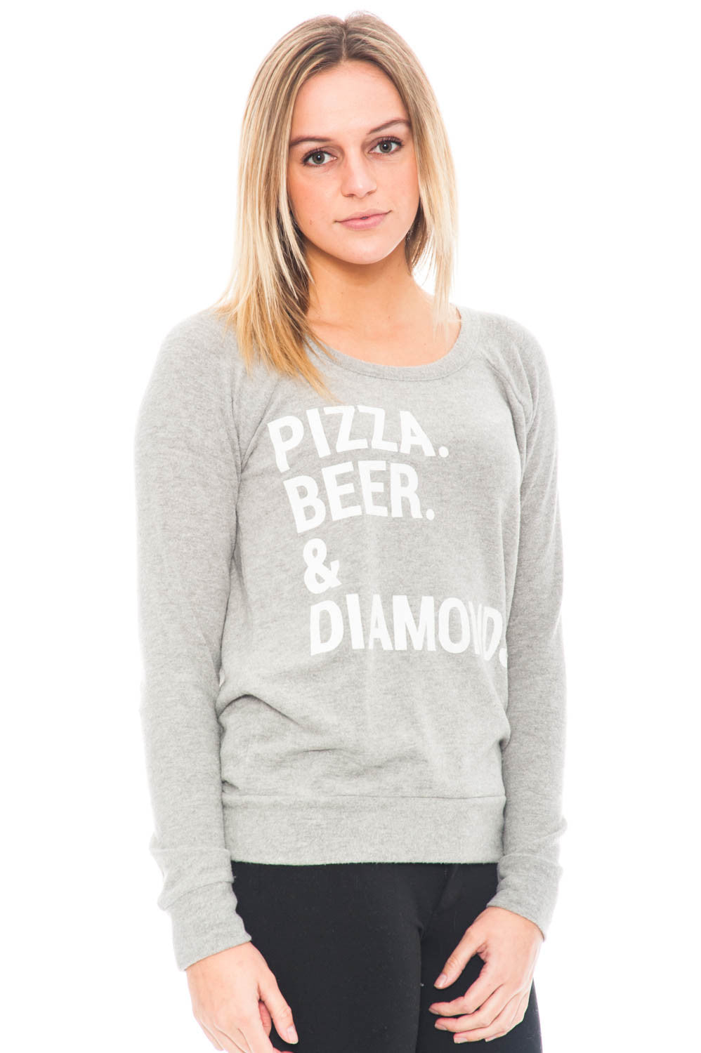 Sweater - Pizza Beer & Diamonds Crewneck with Open Back by Chaser