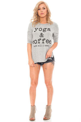 Tee - Yoga & Coffee Are All I Need Top
