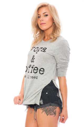 Tee - Yoga & Coffee Are All I Need Top