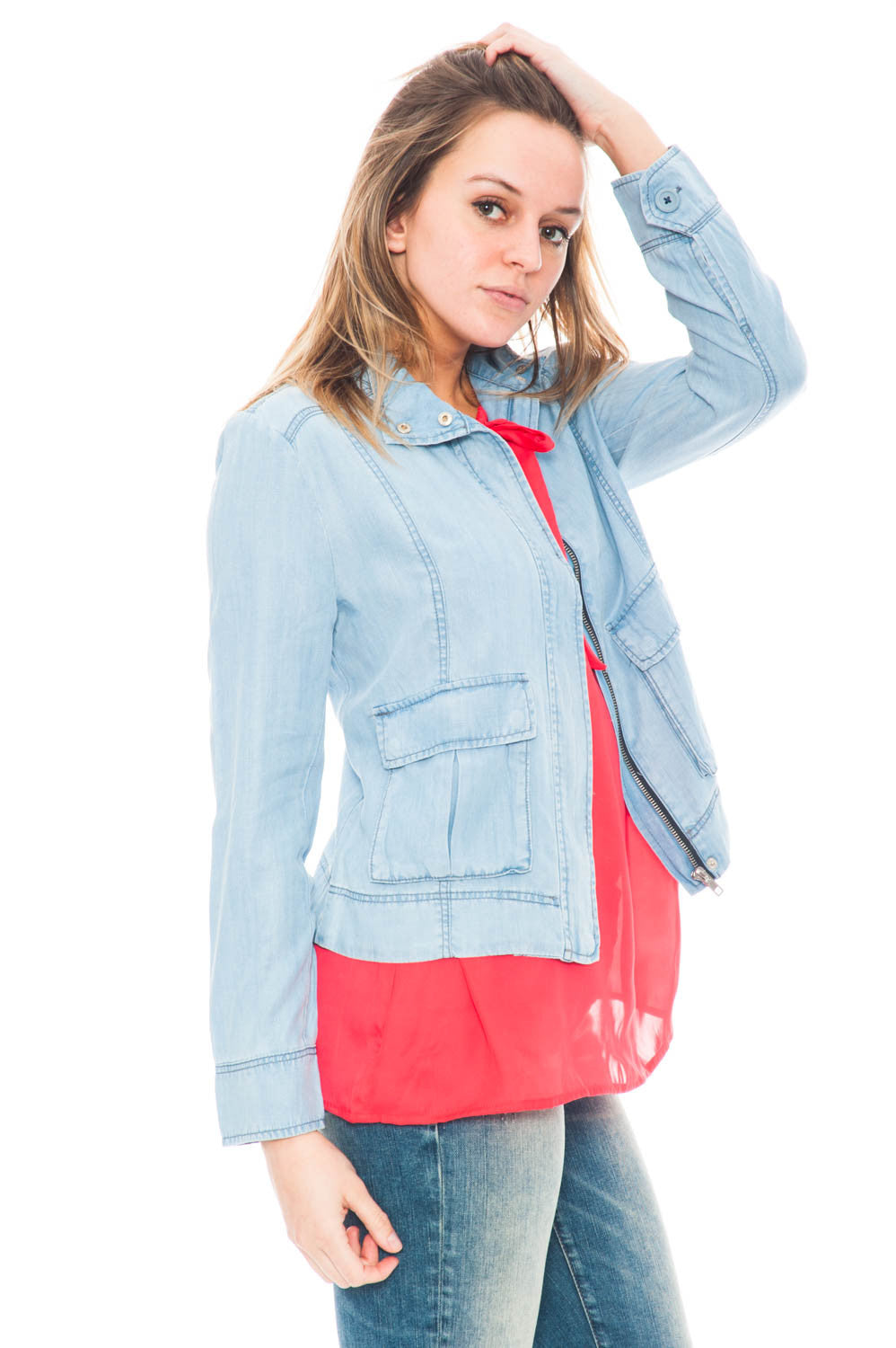Jacket - Jaden by BB Dakota Zip up denim jacket