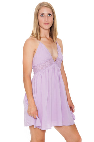 Dress - Lilac Boho Peek-a-Boo - 2
