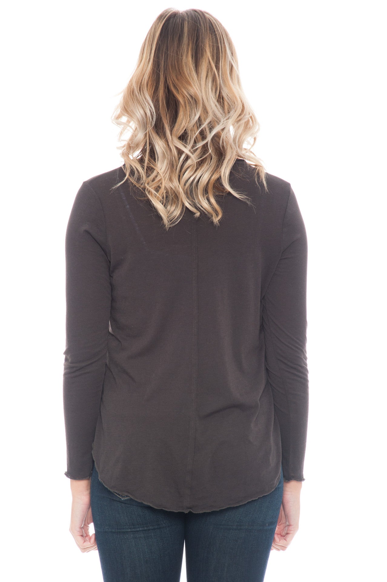 Shirt - Blame Champagne Scoop Hemline Top by Chaser