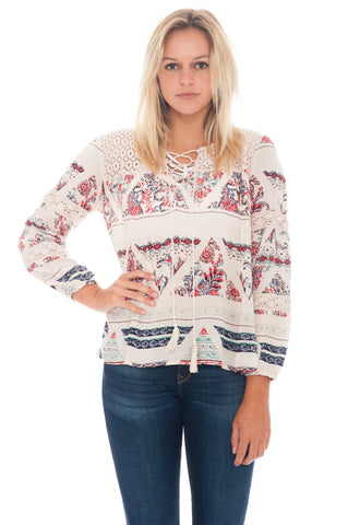 Blouse - Laced Up BOHO - 1