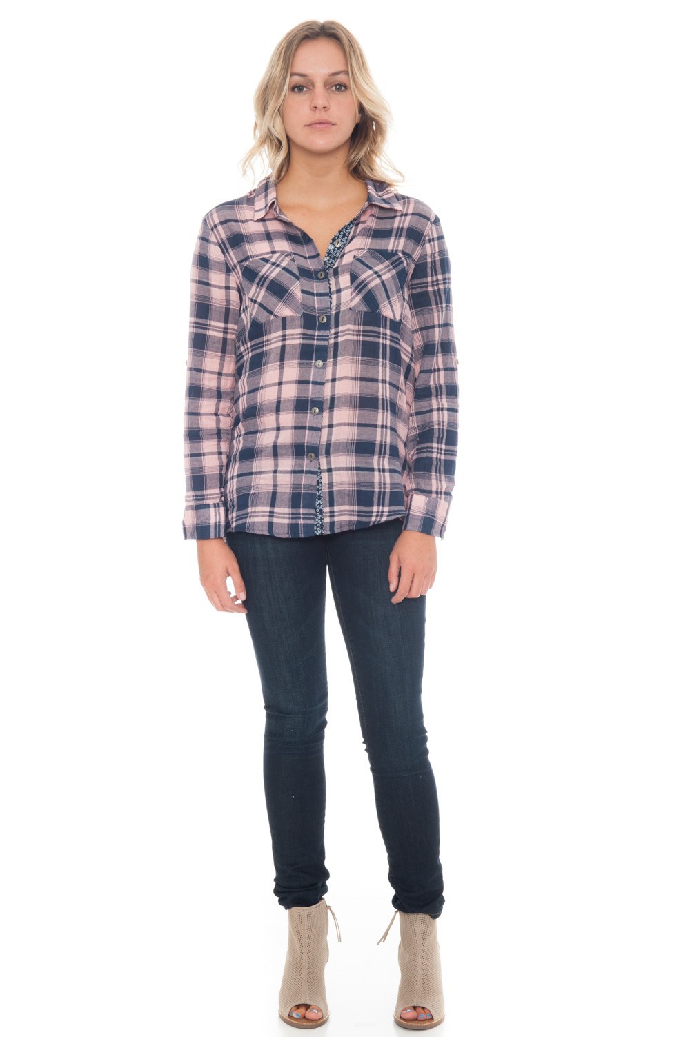 Shirt - Pink Checkered Detail - 2