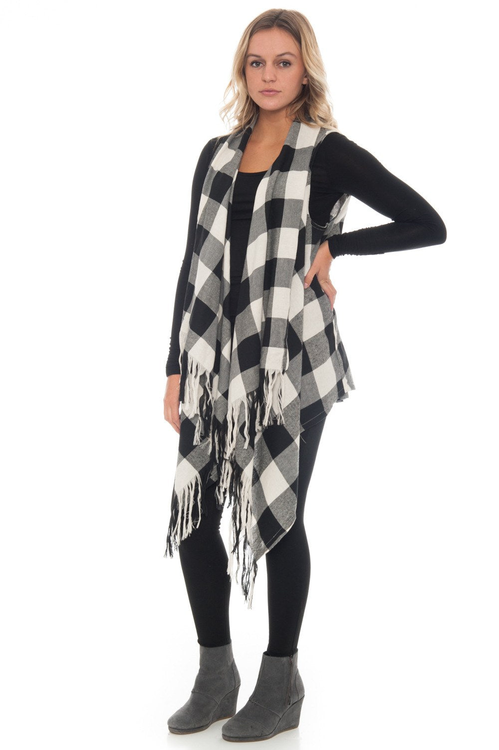 Vest - Fringe Checker - 2