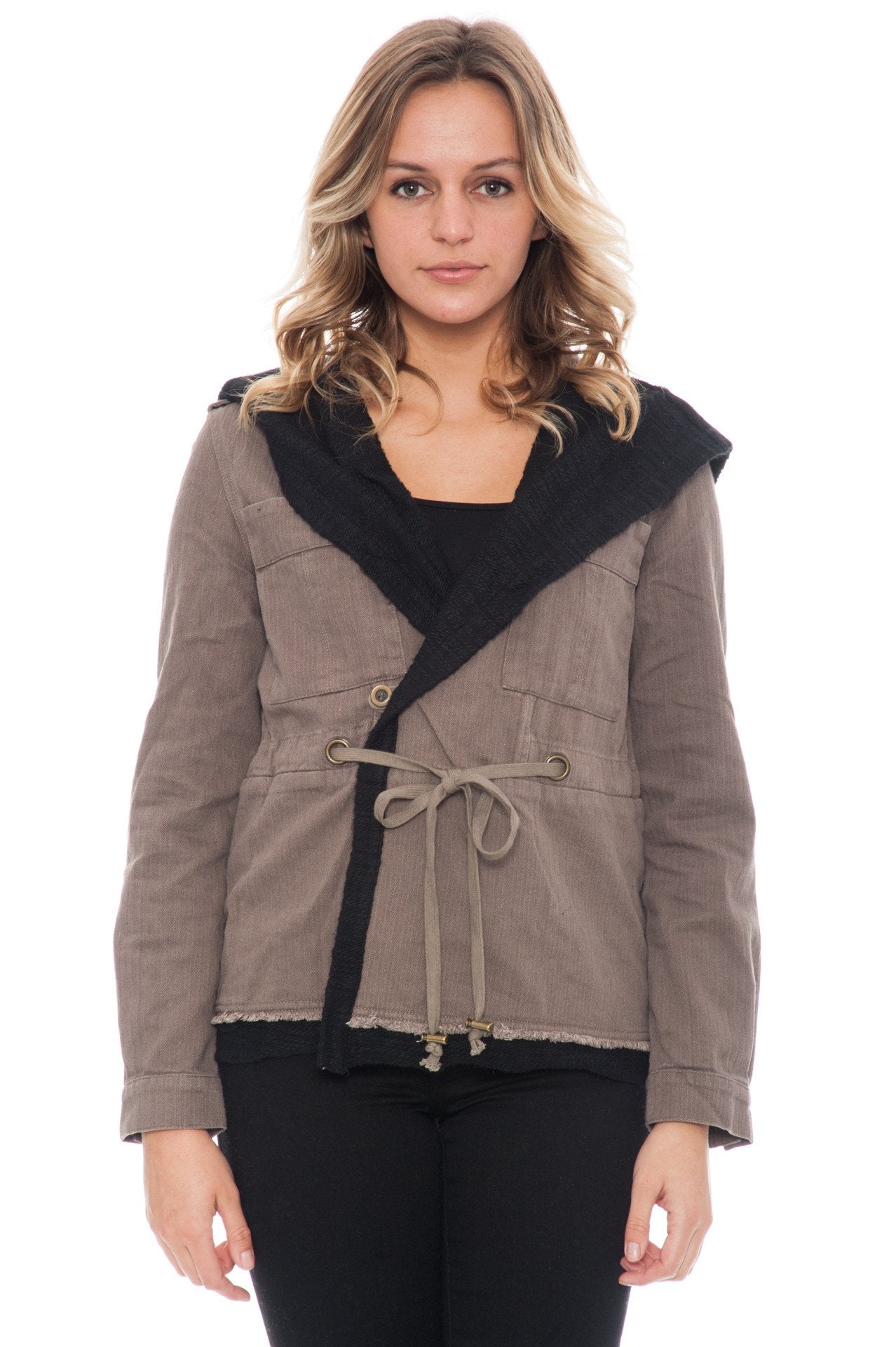 Jacket - Contrast Hoodie By Paper Crane (Final Sale)