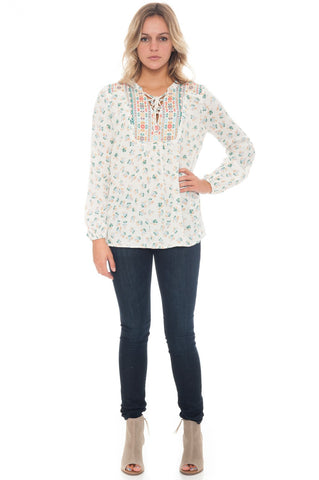 Blouse - Embroidered Yoke - 2