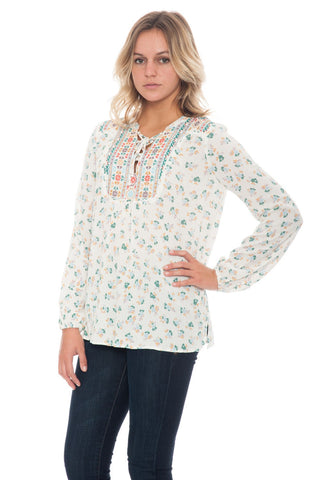 Blouse - Embroidered Yoke - 1