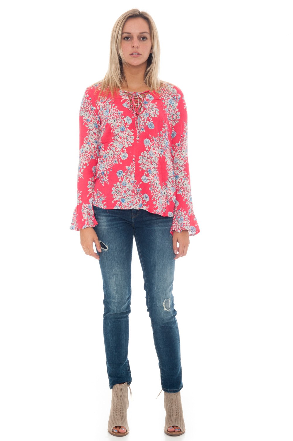 Blouse - Floral Criss Cross - 2