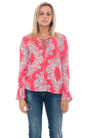 Blouse - Floral Criss Cross - 1