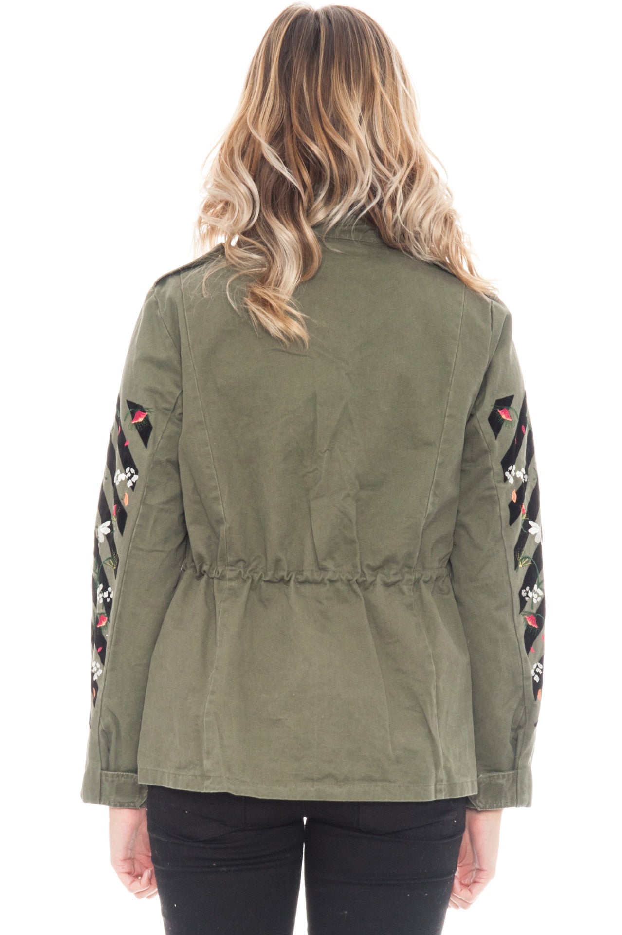 Jacket - Floral Embroidered Sleeve (Final Sale)