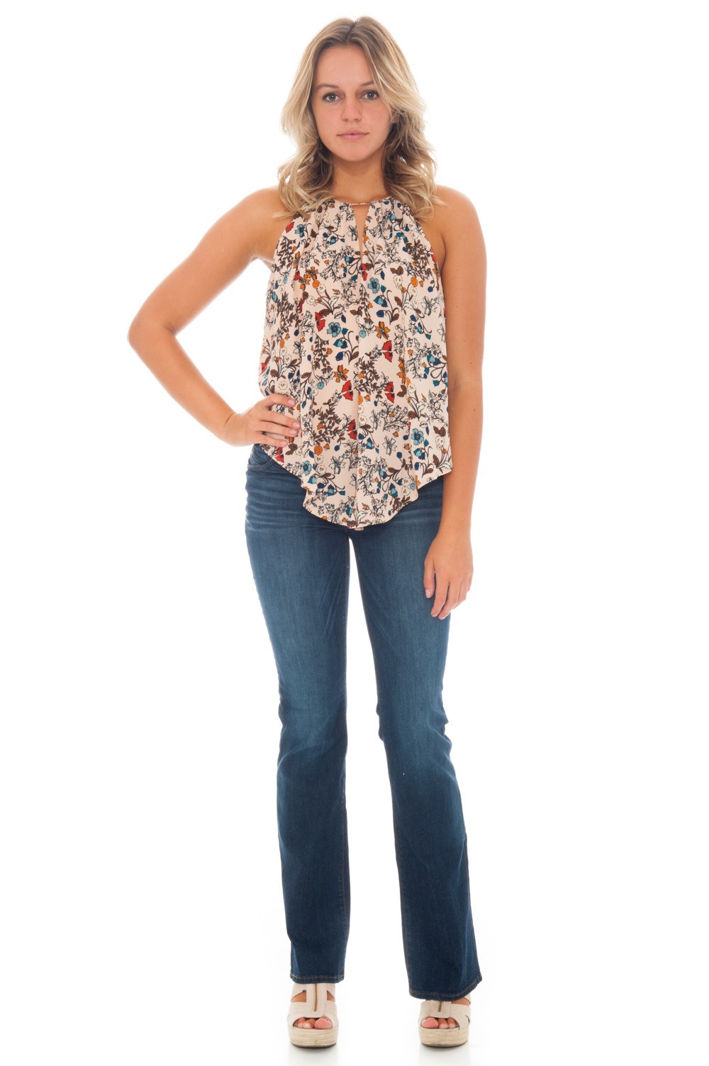 Tank - Floral V-Back - 5
