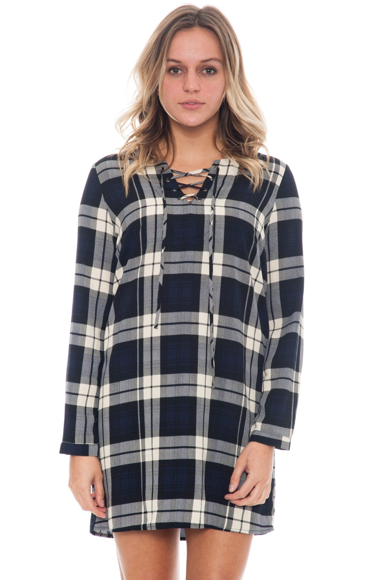 Dress - Shift Lace Up By Everly