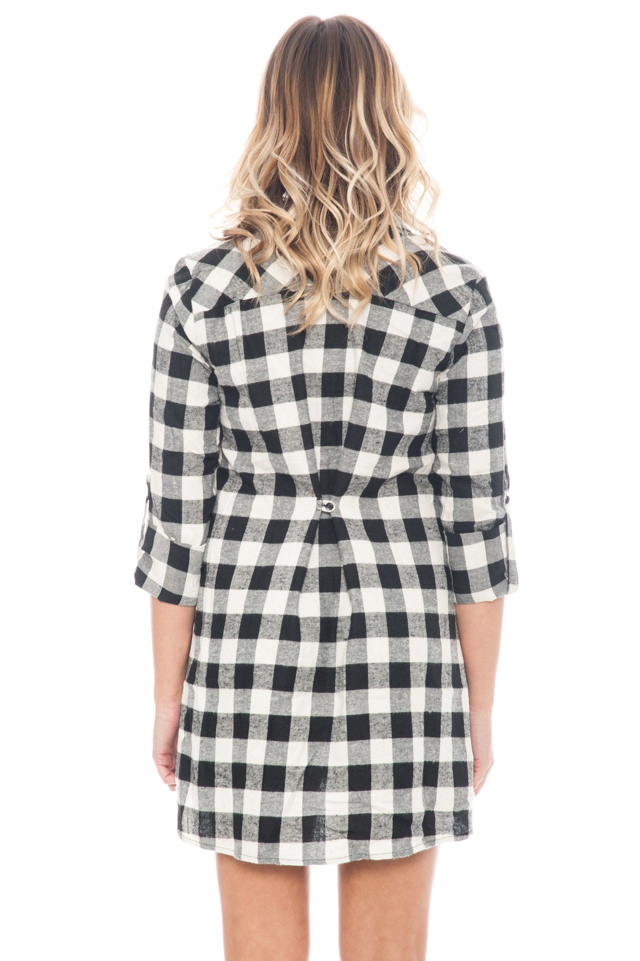 Dress - Plaid Button Down