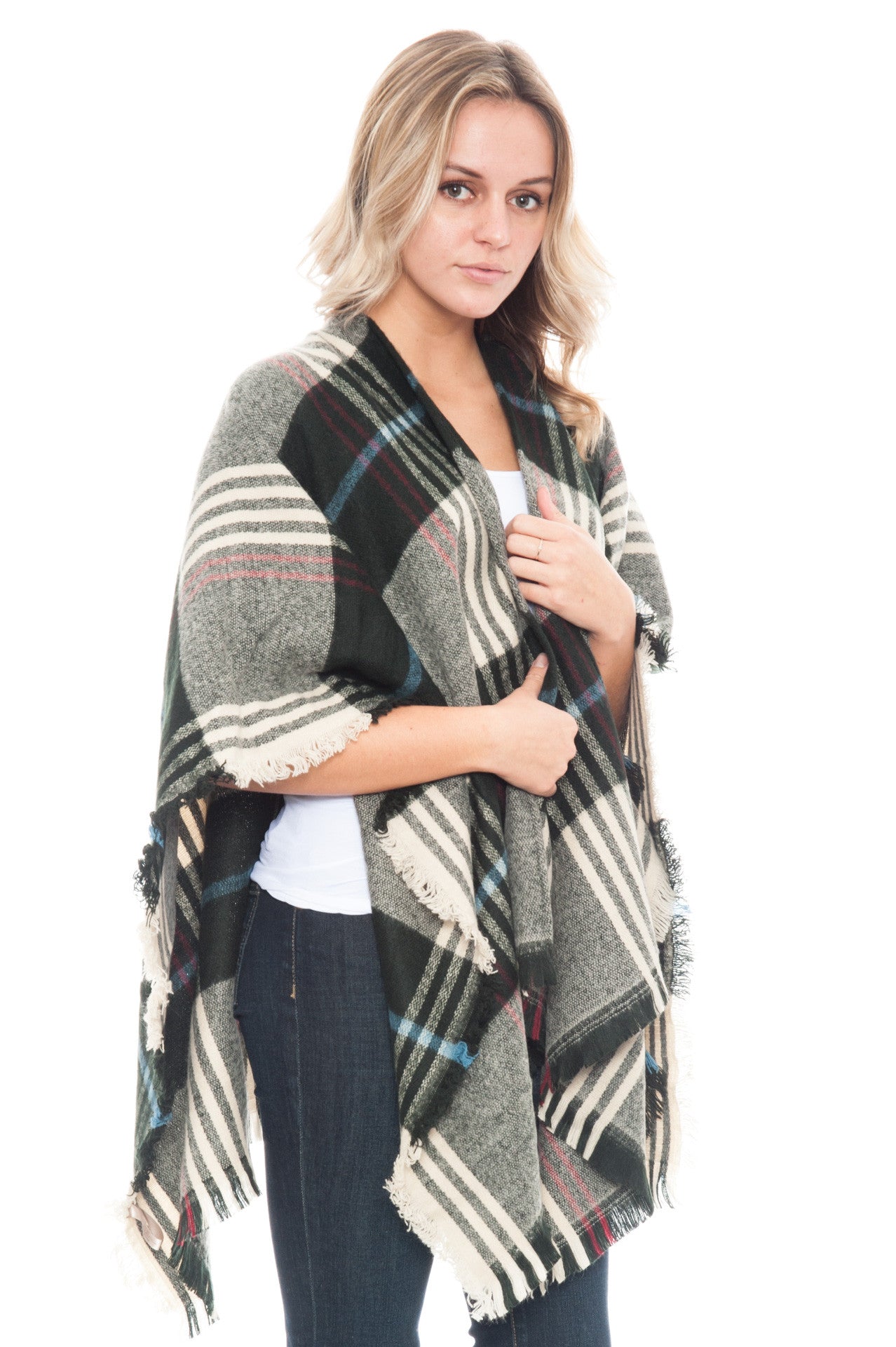 Poncho - Plaid (Final Sale)