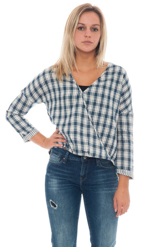 Blouse - Plaid Wrap - 1