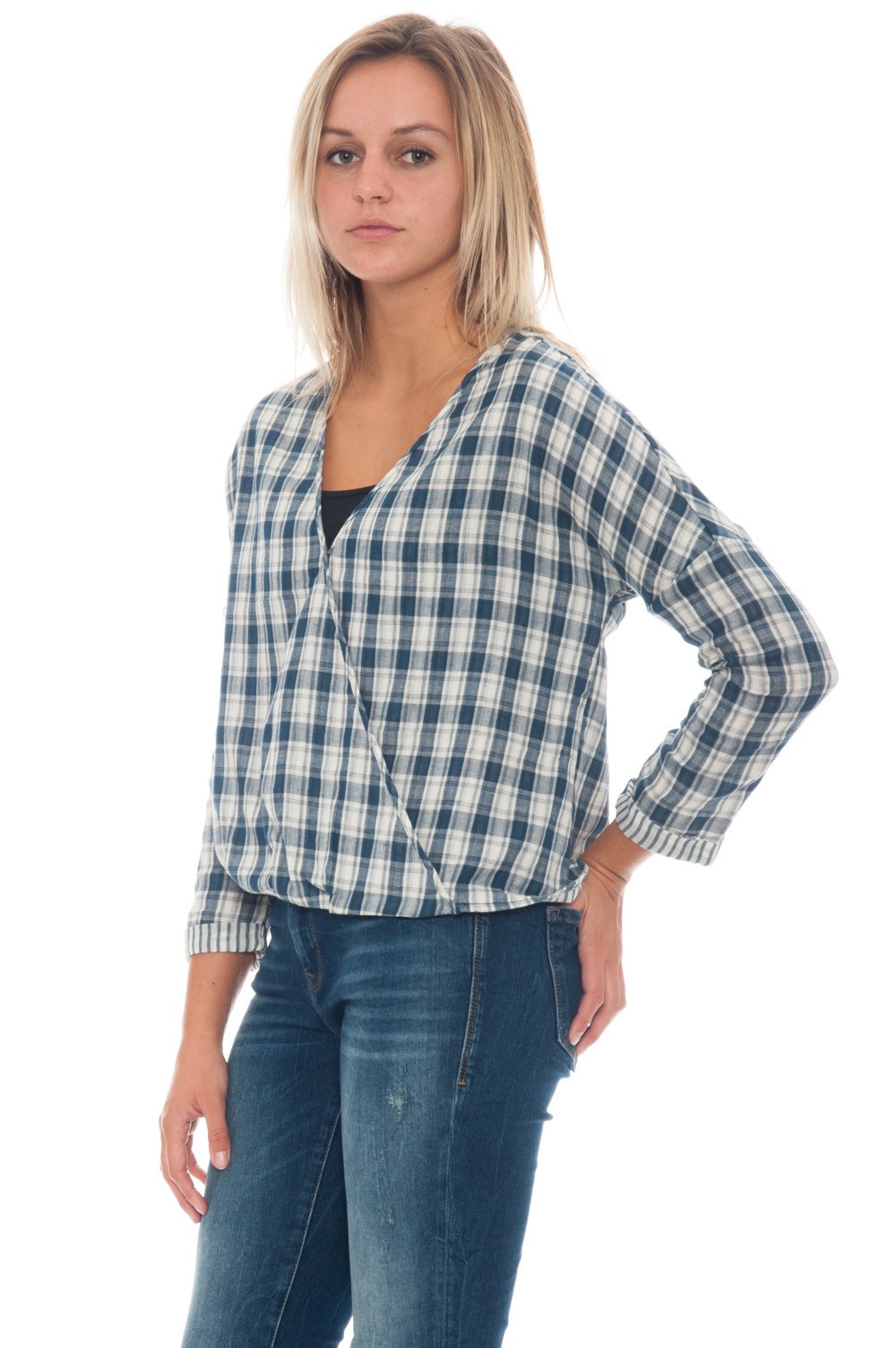Blouse - Plaid Wrap - 2