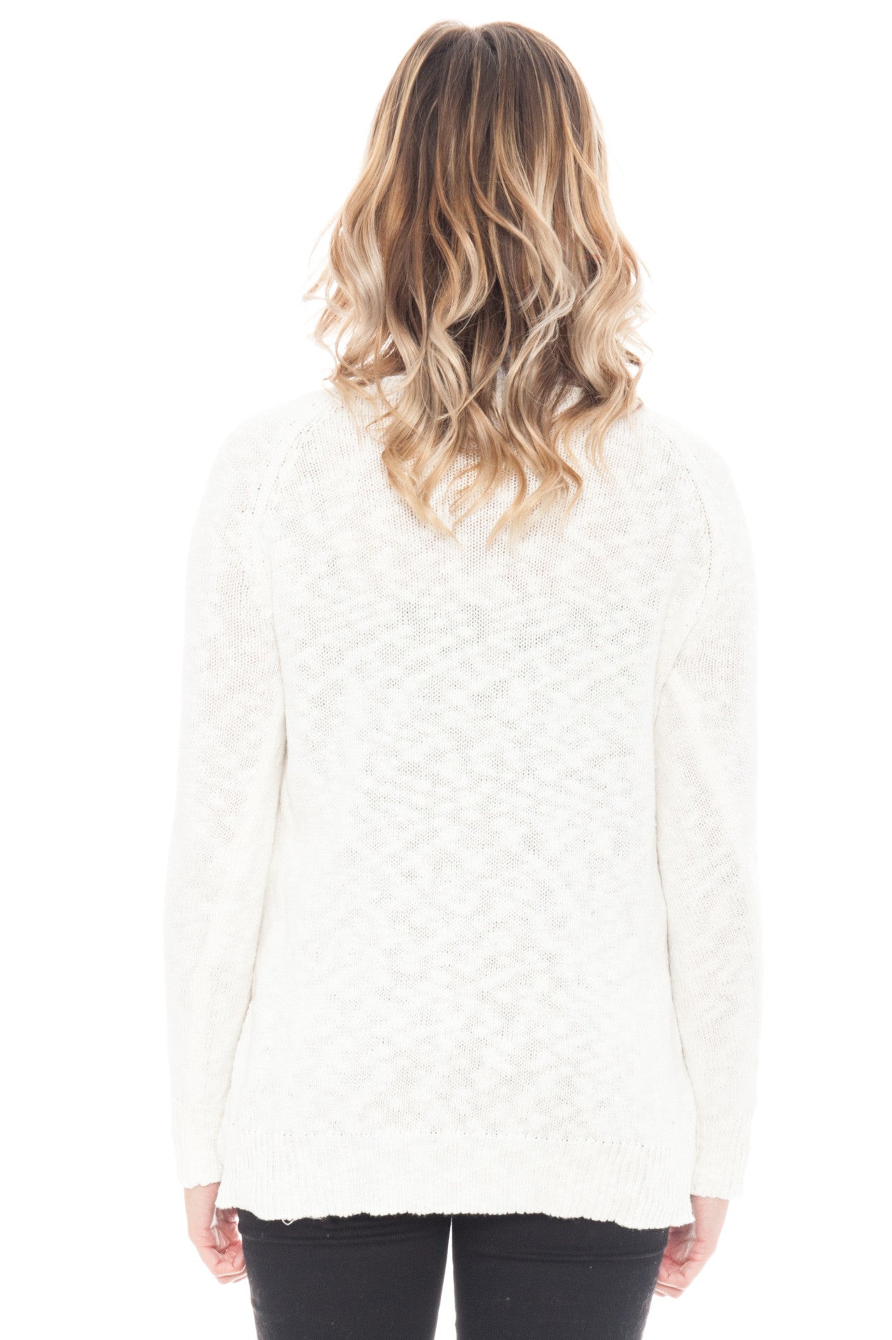 Sweater - Side Lace Up Knit Top