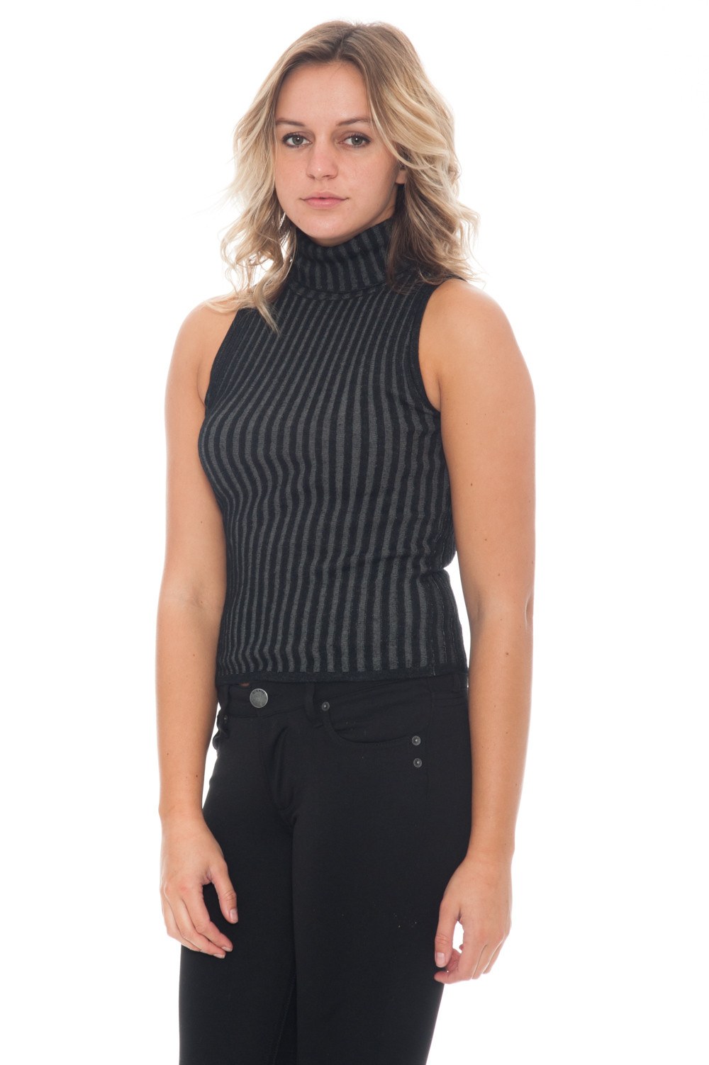 Sweater - Ribbed Knit Tank - 5