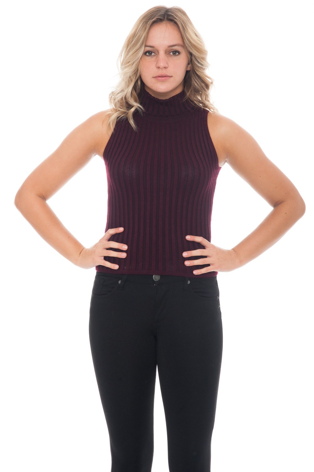 Sweater - Ribbed Knit Tank - 1
