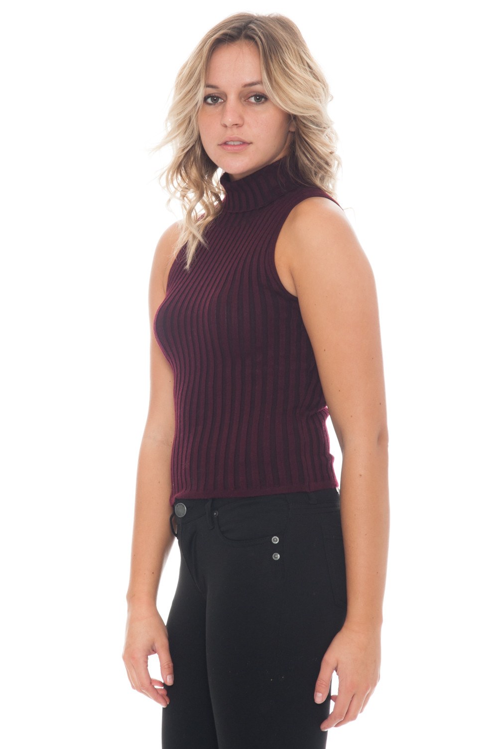 Sweater - Ribbed Knit Tank - 2