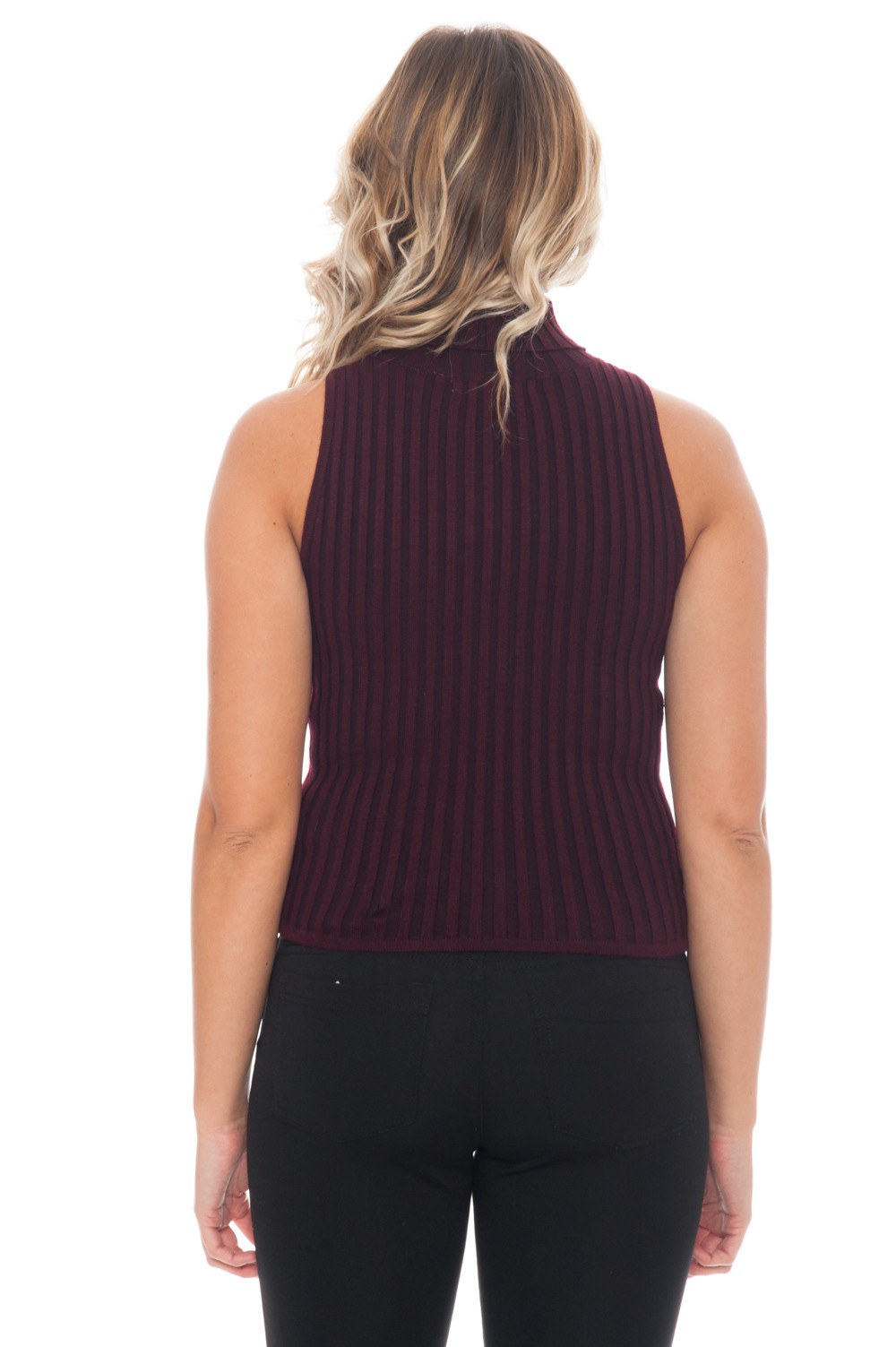 Sweater - Ribbed Knit Tank - 3