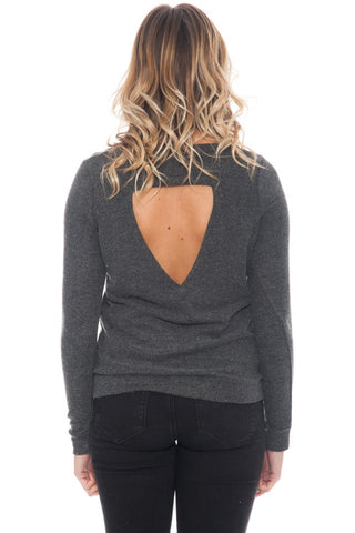 Sweater - Triangle Open Back Crewneck By Chaser